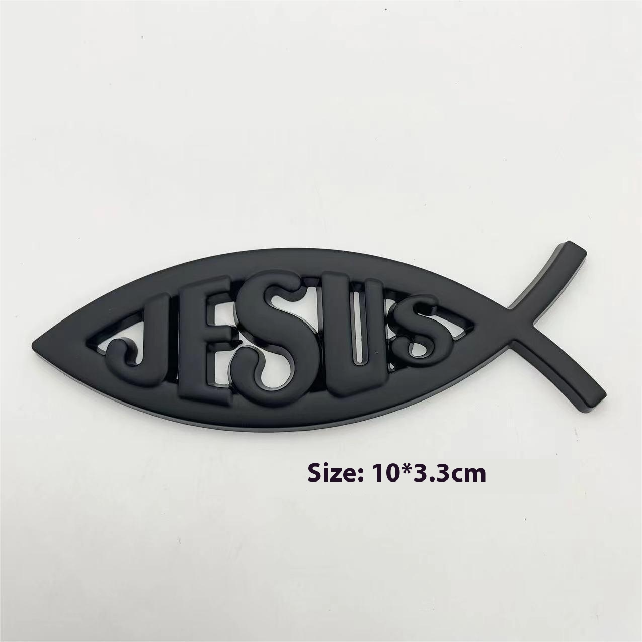 Car Metal Fish-shaped Sticker