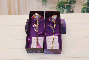 24K Illuminated Gold Foil Rose - Creative Gift