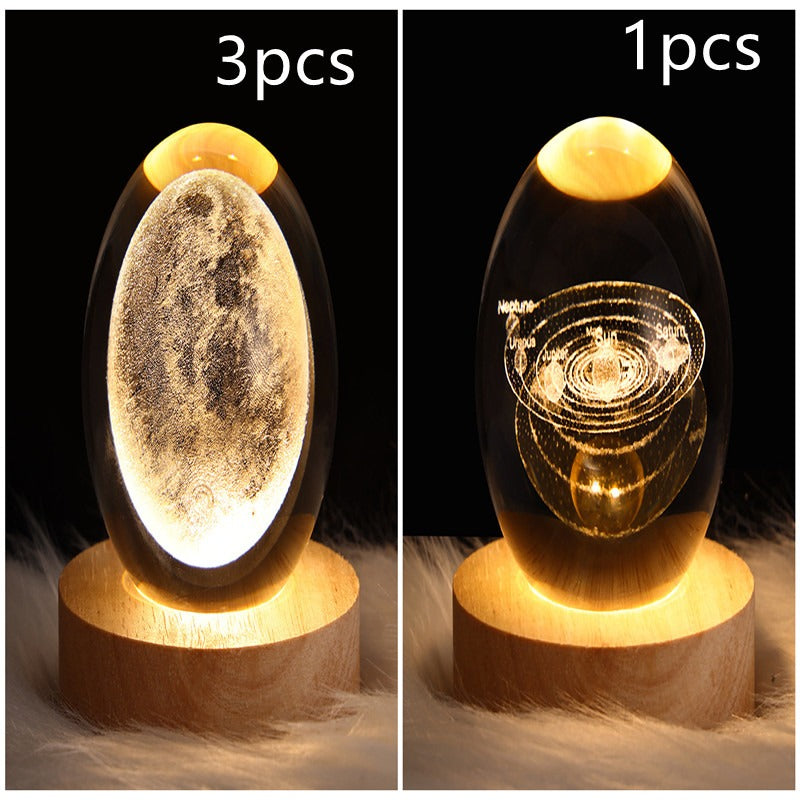 LED Galaxy Crystal Ball Night Light