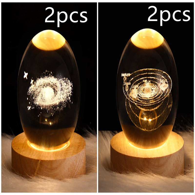 LED Galaxy Crystal Ball Night Light