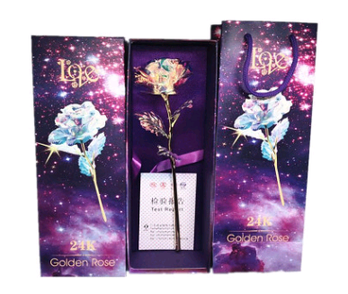 24K Illuminated Gold Foil Rose - Creative Gift