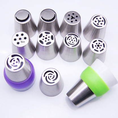27-Piece Russian Pastry Tip Set for Baking Tools