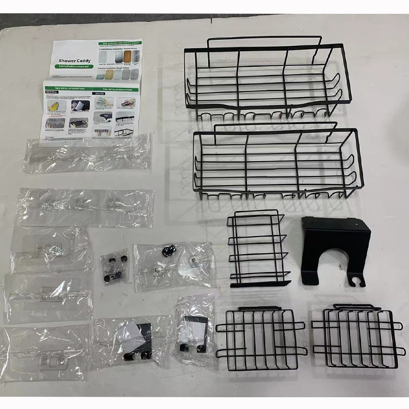 Wall-Mounted Shower Storage Rack for Bathroom