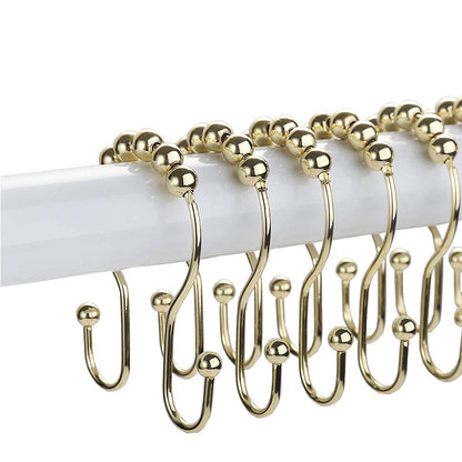 Stainless Steel Double Hook Curtain Clips for Bathroom