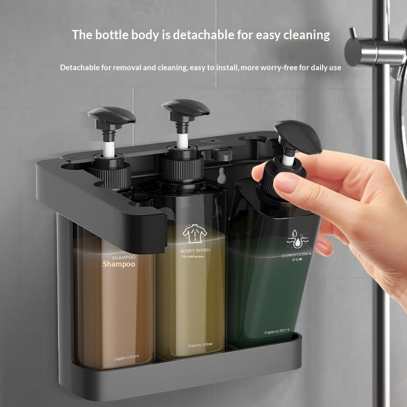Wall-Mount Clear Soap Dispenser (2/3 Chambers)