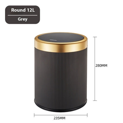 Home Indoor & Outdoor Press Trash Can with Lid