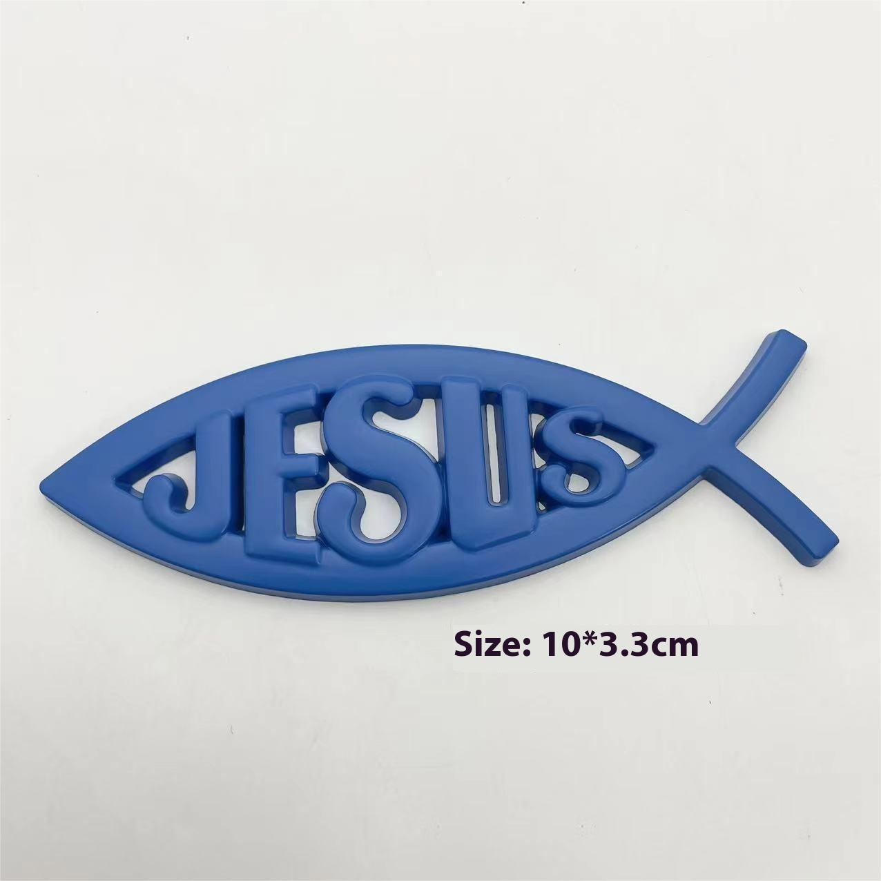 Car Metal Fish-shaped Sticker