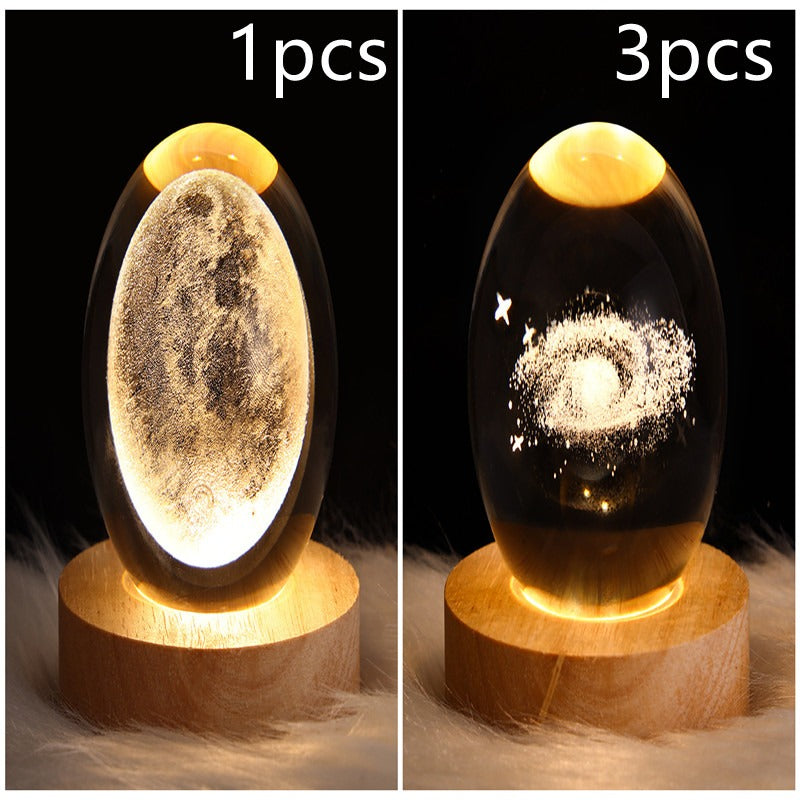 LED Galaxy Crystal Ball Night Light