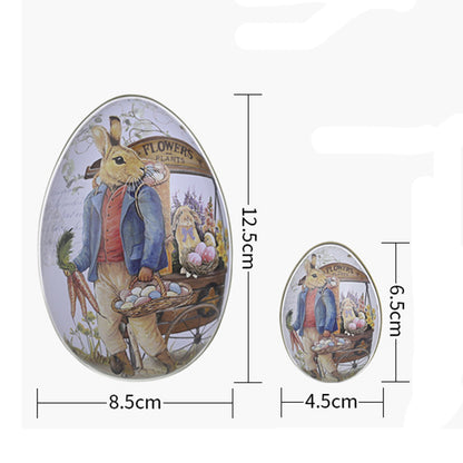 Easter Egg-Shaped Metal Candy Gift Box Packaging