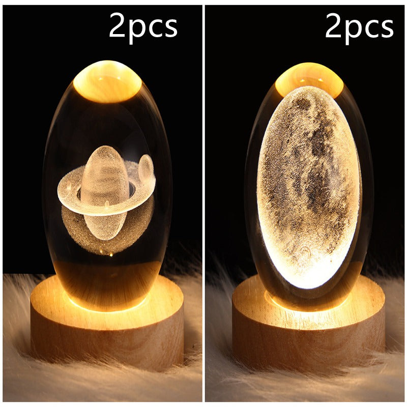 LED Galaxy Crystal Ball Night Light