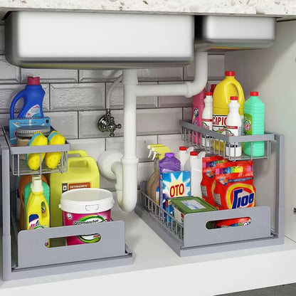 2-Tier Bathroom Sink Storage Rack Set