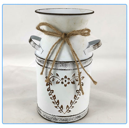 Heart-Shaped Flower Vase - Metal Floral Arrangement Pot