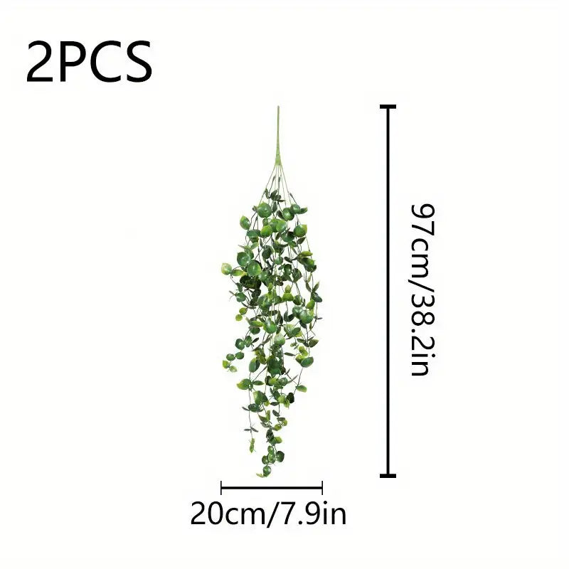 2pcs Artificial Persian Grass Wall Hanging Decor