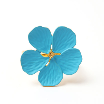 New White Floral Napkin Ring with Five Petals