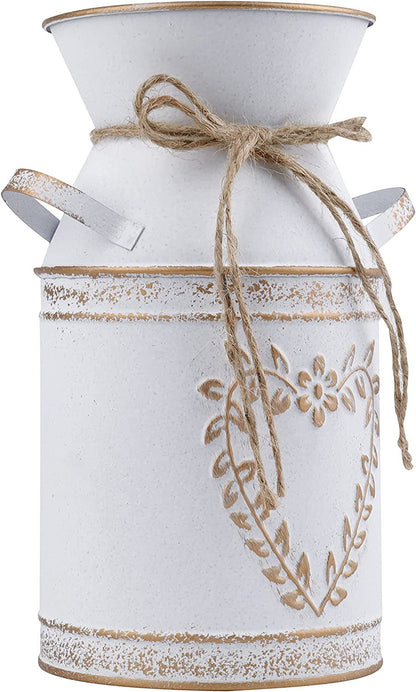Heart-Shaped Flower Vase - Metal Floral Arrangement Pot