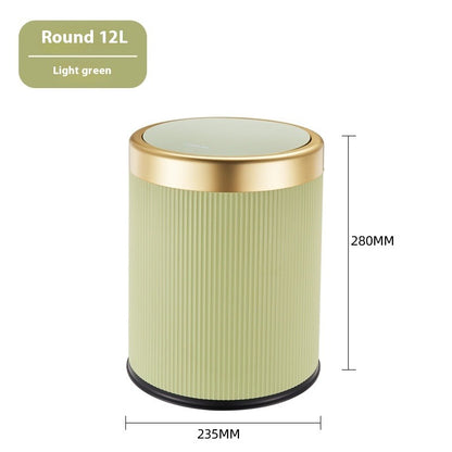 Home Indoor & Outdoor Press Trash Can with Lid