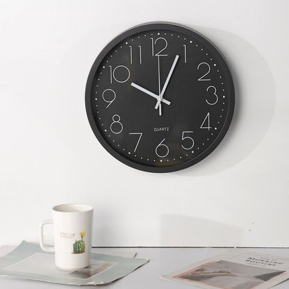 Silent Electronic Wall Clock with Arabic Numerals 12"