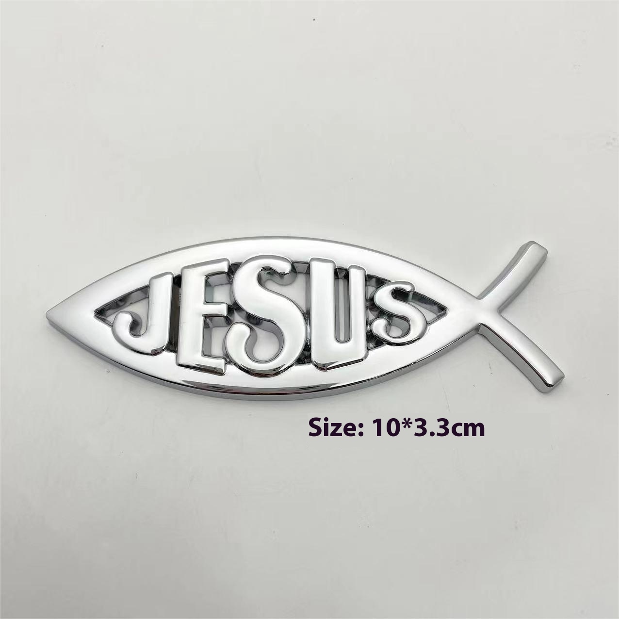 Car Metal Fish-shaped Sticker