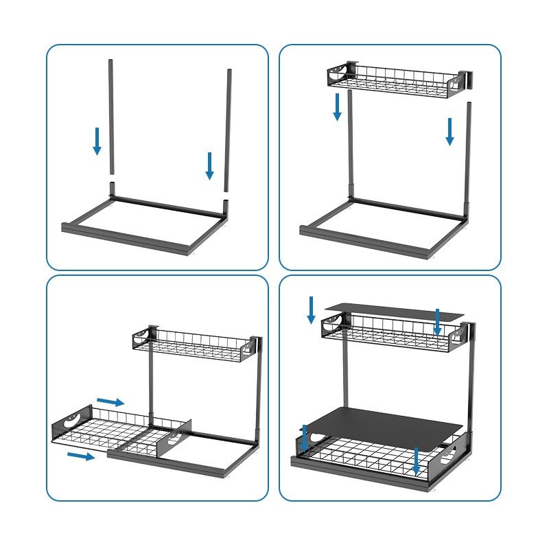 2-Tier Bathroom Sink Storage Rack Set