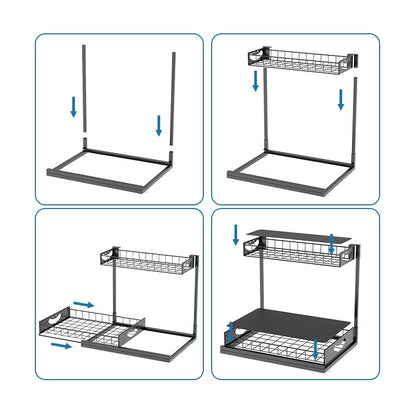 2-Tier Bathroom Sink Storage Rack Set