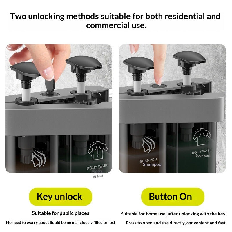 Wall-Mount Clear Soap Dispenser (2/3 Chambers)