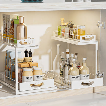 2-Tier Bathroom Sink Storage Rack Set