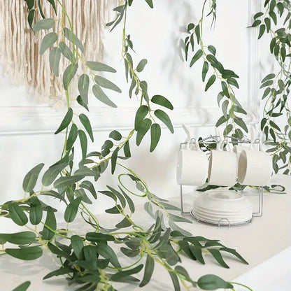 Willow Leaf Vine Hanging Artificial Greenery Garland