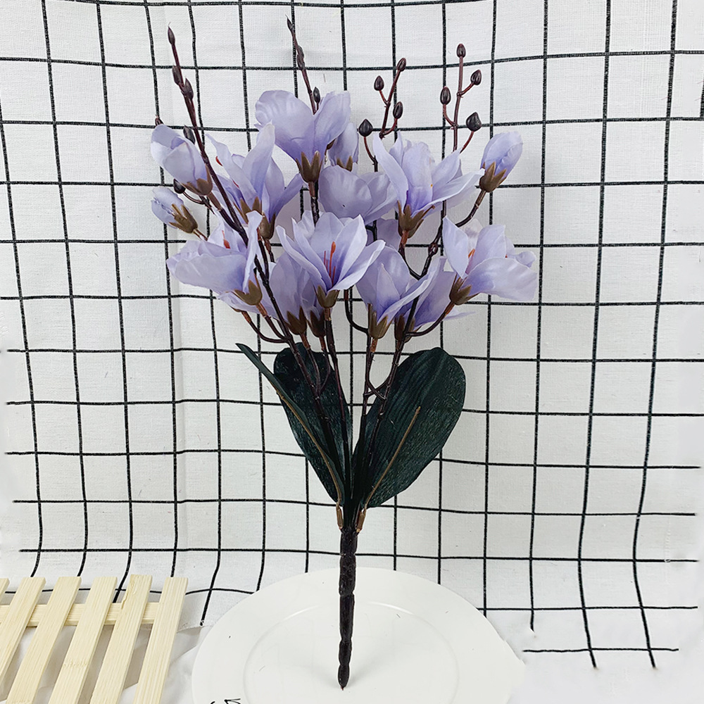 Artificial Silk Magnolia Flower Bouquet for Home Decor