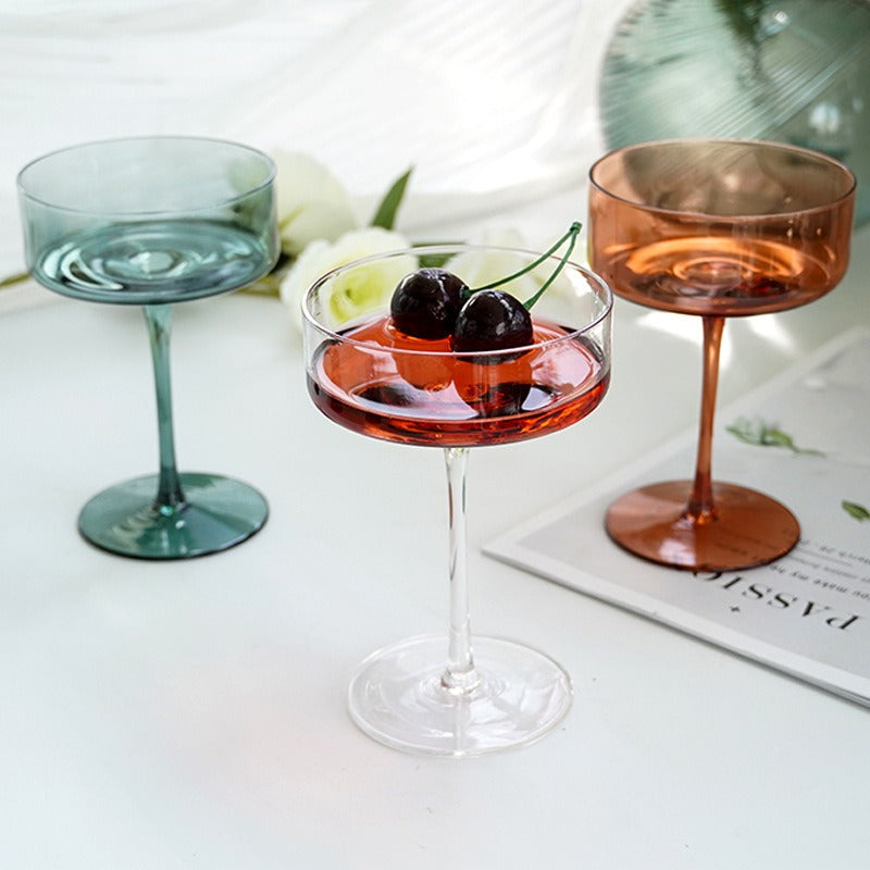 Cocktail Fruit Wine Crystal Glass Stemmed