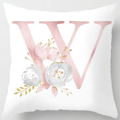 26 Letters Printed Pillowcase