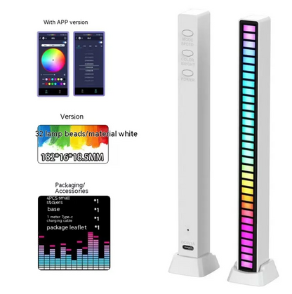 3D Double-sided Pickup Light RGB Voice Control Music Rhythm Lamp