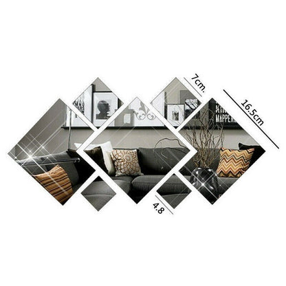 Square Acrylic Decorative Mirror Set