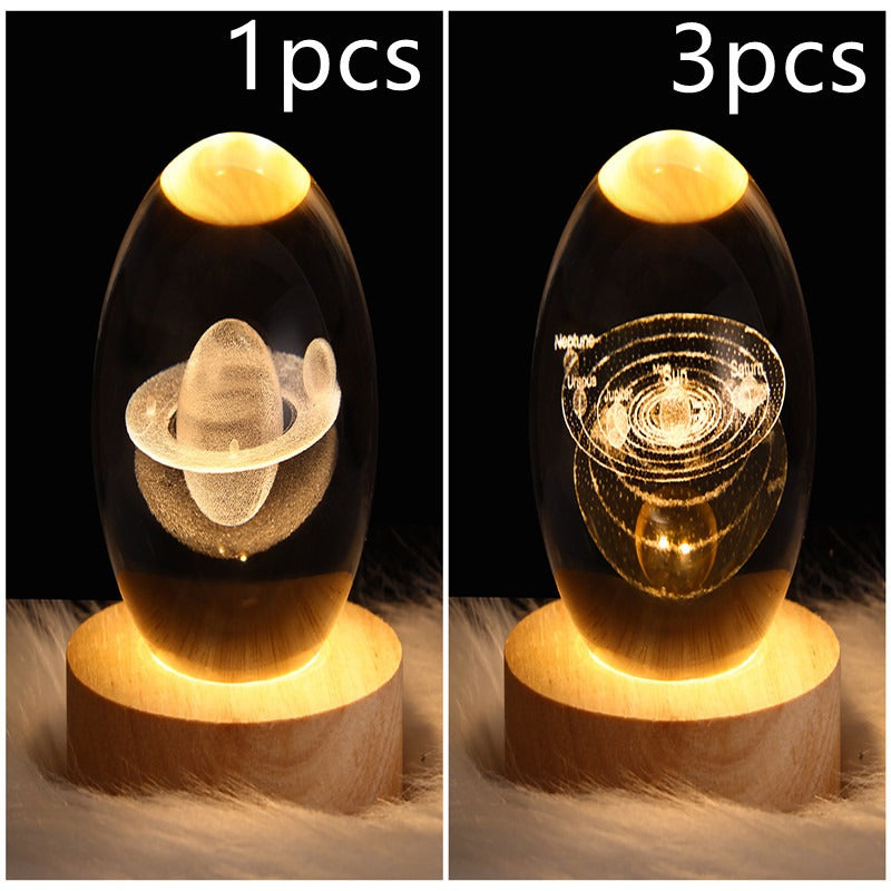 LED Galaxy Crystal Ball Night Light