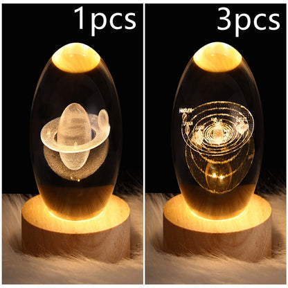 LED Galaxy Crystal Ball Night Light