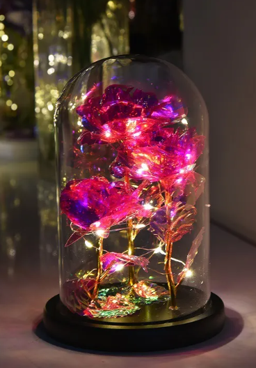 Gold Foil Rose Glass Cover