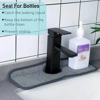 Grey Faucet Absorbent Mat for Kitchen & Bathroom