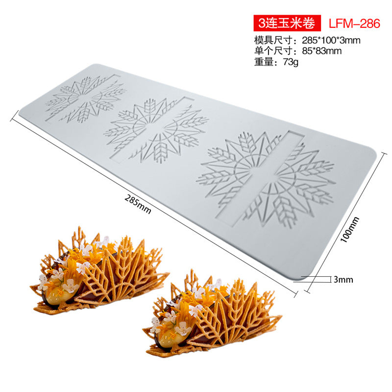 New Silicone Geometric Oval Lace Mat for Cake Decor