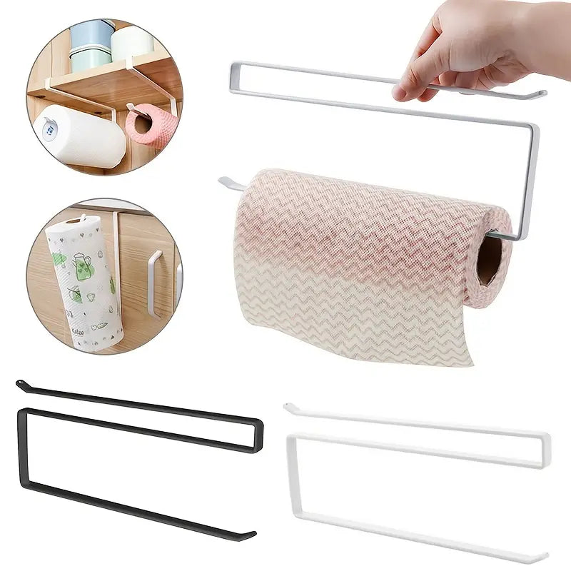 Iron Paper Towel Holder for Kitchen and Bathroom Use