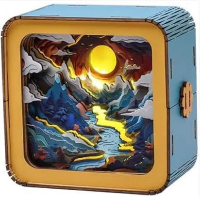 Wooden Puzzle Night Lamp
