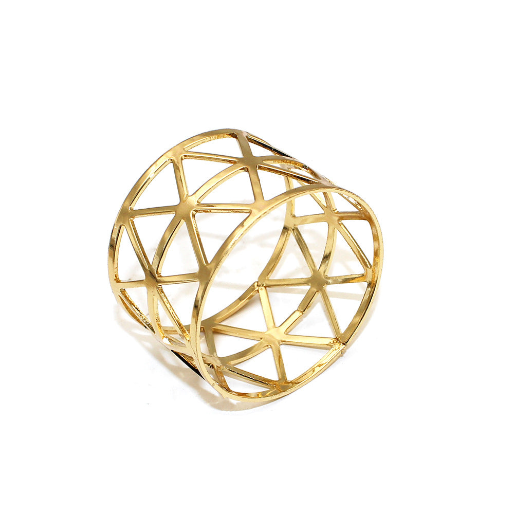 Metal Hollow Triangle Napkin Rings for Restaurants (Wholesale)