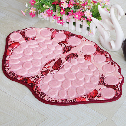 Cobblestone Patterned Non-Slip Bathroom Rug 39x59CM