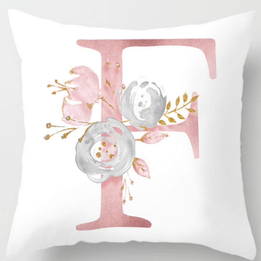 26 Letters Printed Pillowcase