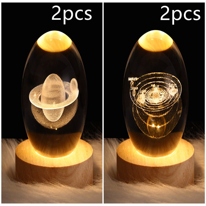 LED Galaxy Crystal Ball Night Light