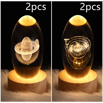 LED Galaxy Crystal Ball Night Light