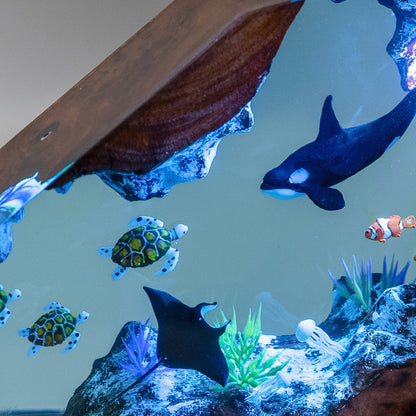 Killer Whale & Turtle Resin Night Light