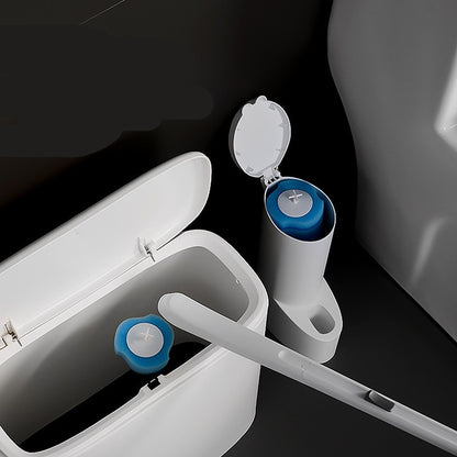 Disposable Toilet Brush with Sponge Heads & Holder