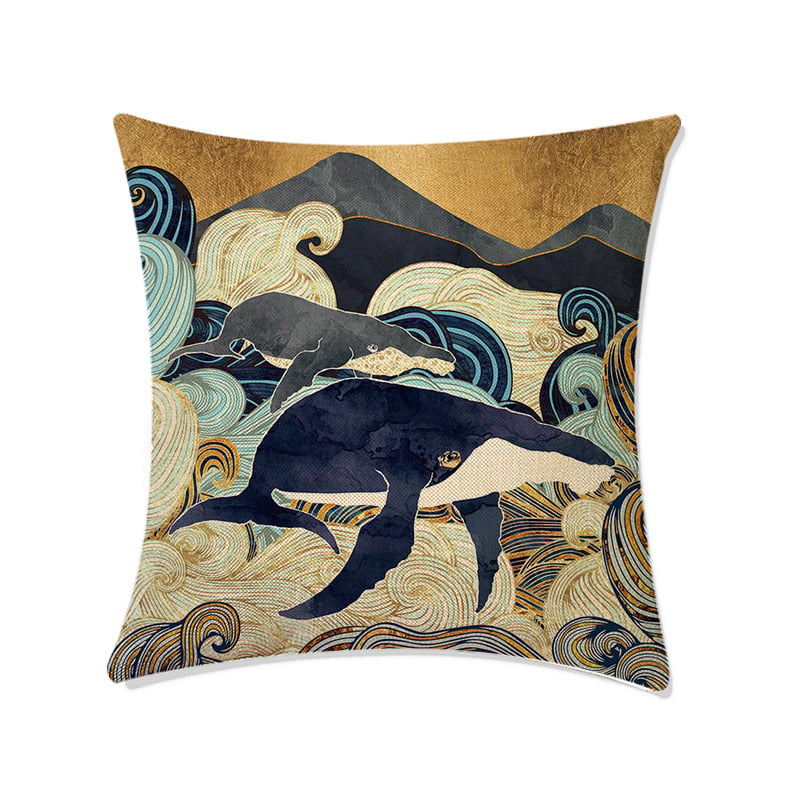 Deep Sea World Print Sofa Pillow Covers