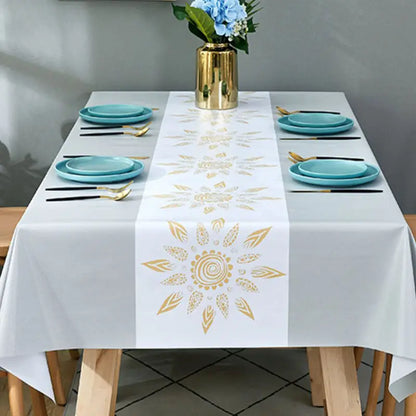 1-Piece Waterproof Oil-Proof PVC Tablecloth, Wear-Resistant