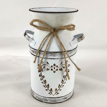 Heart-Shaped Flower Vase - Metal Floral Arrangement Pot