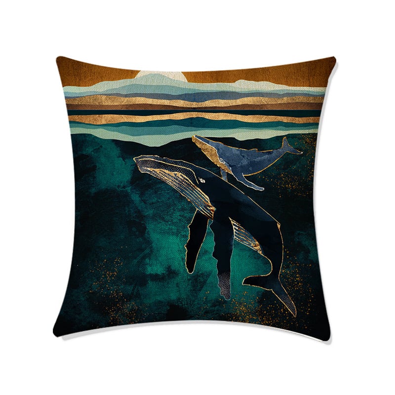 Deep Sea World Print Sofa Pillow Covers